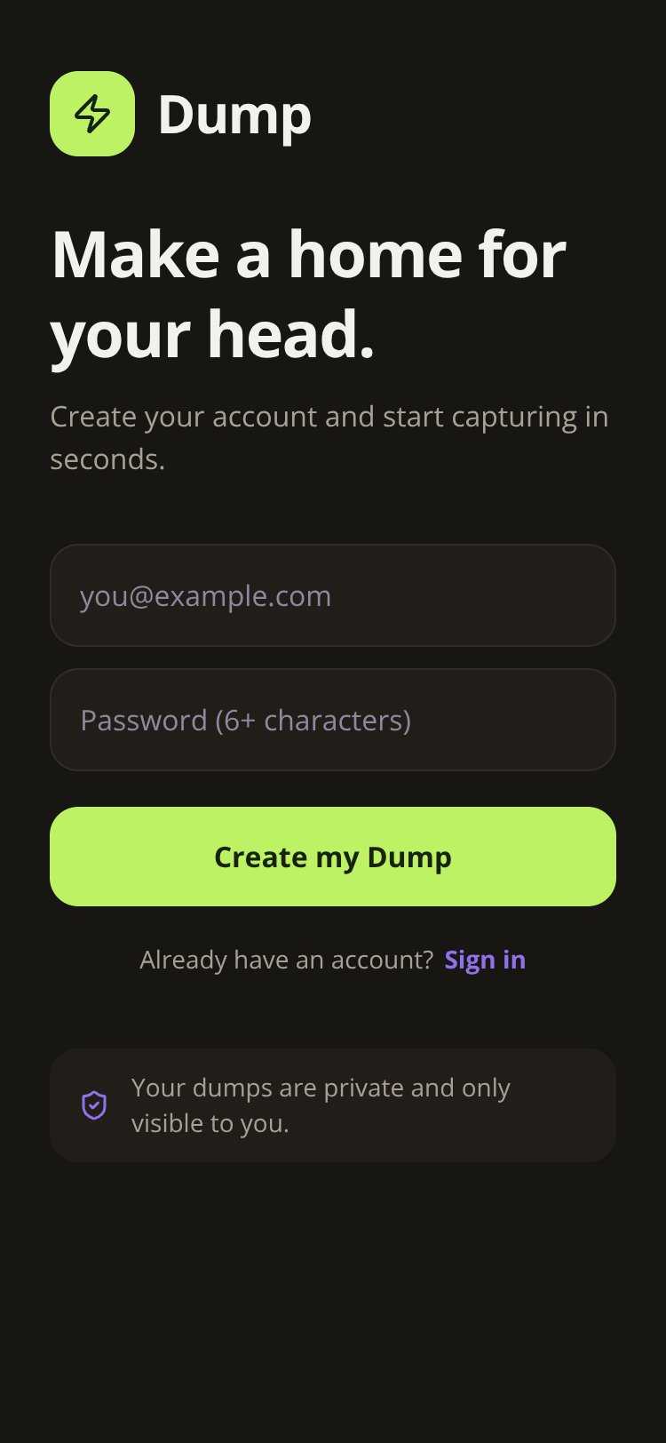 Dump screen 2