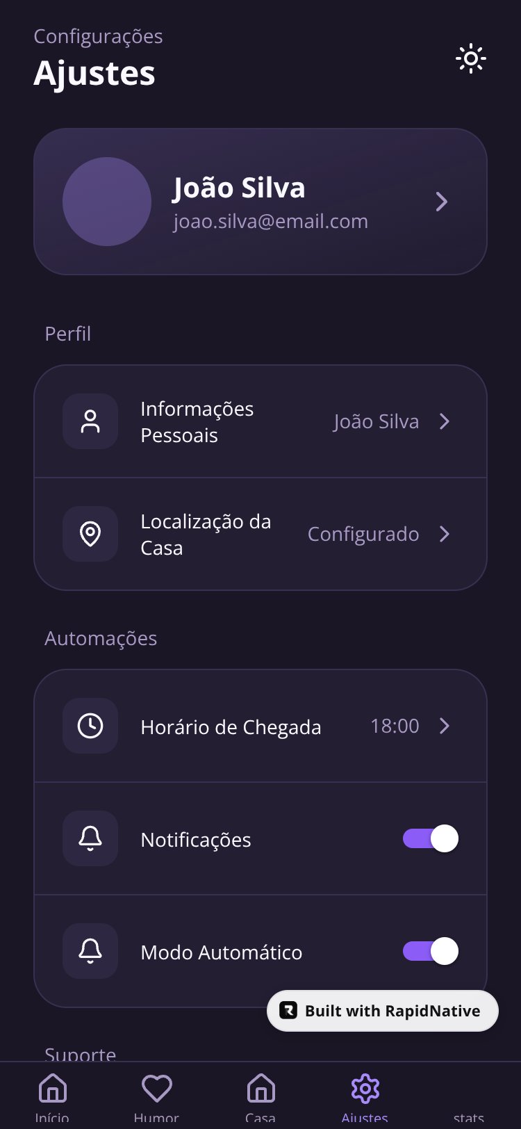 MoodHome screen 4