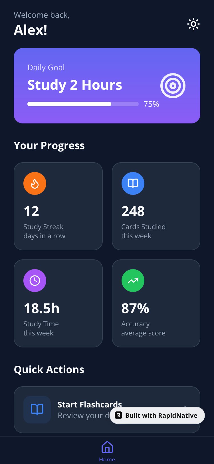 StudyFlow screen 1