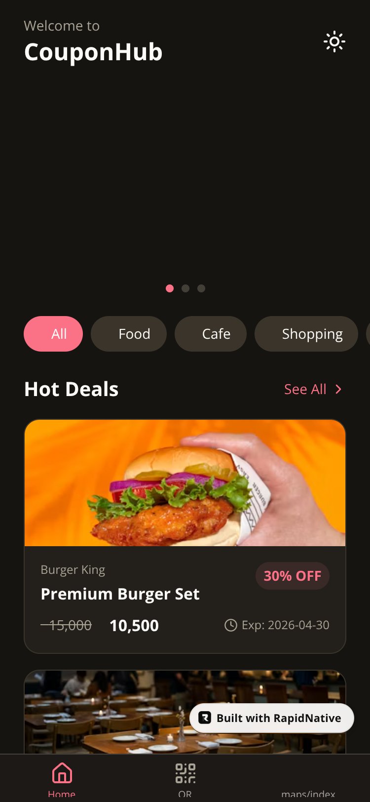 BrightApp screen 3