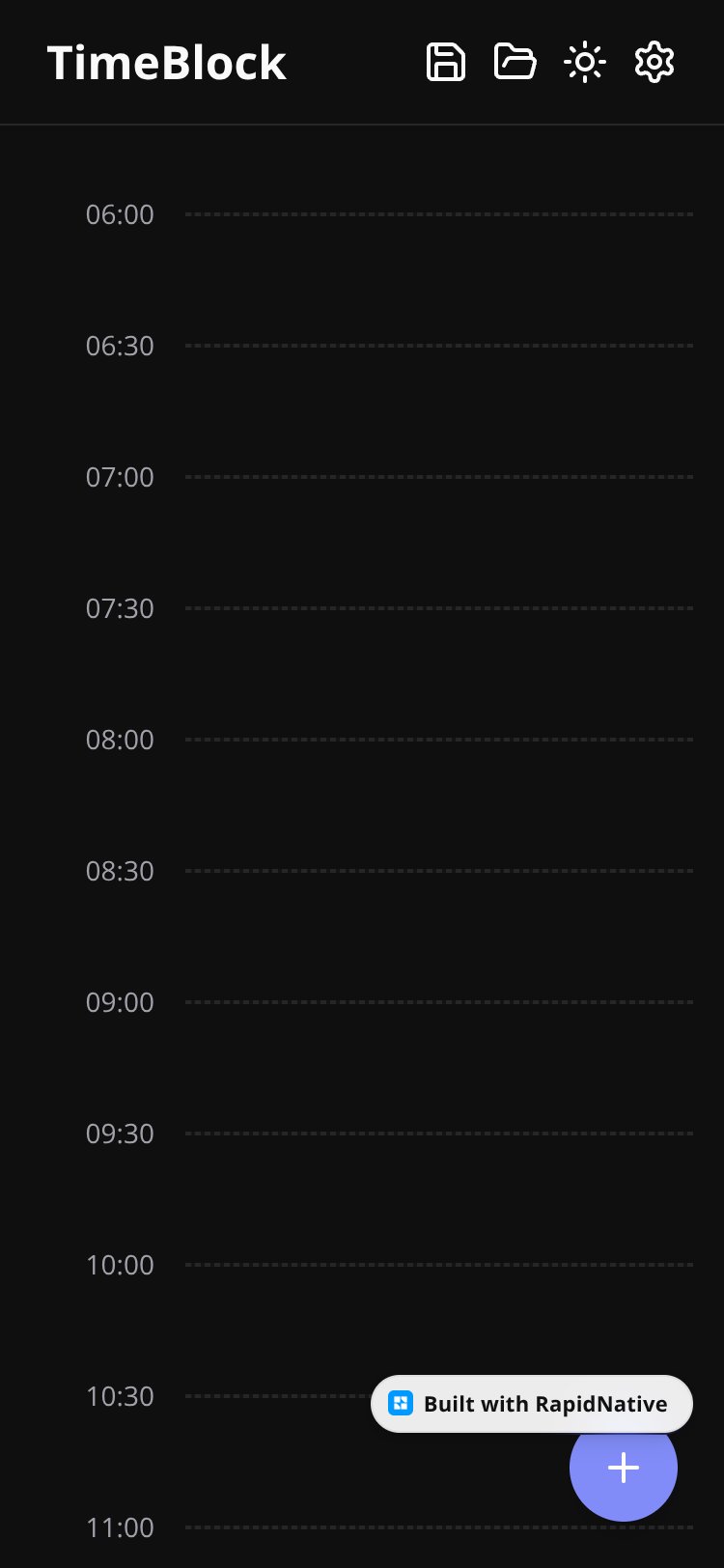 TimeBlock Planner screen 2