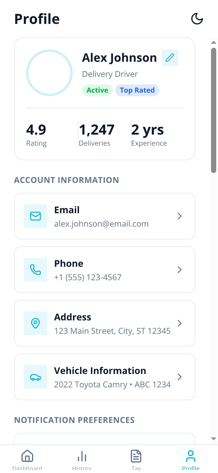 DashMetrics screen 3