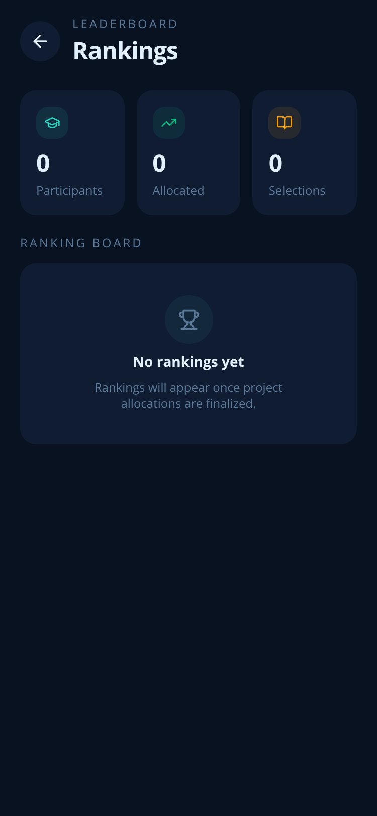 ProjectMatch screen 3
