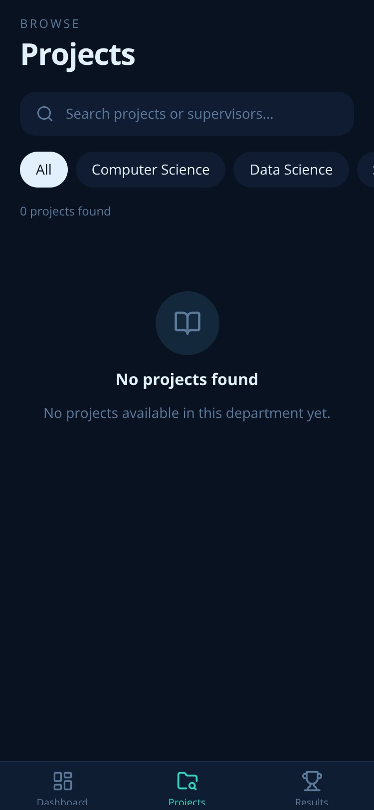ProjectMatch screen 4