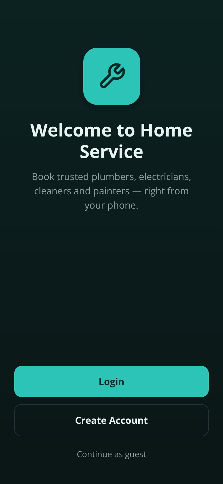 Home Service Booking screen 5