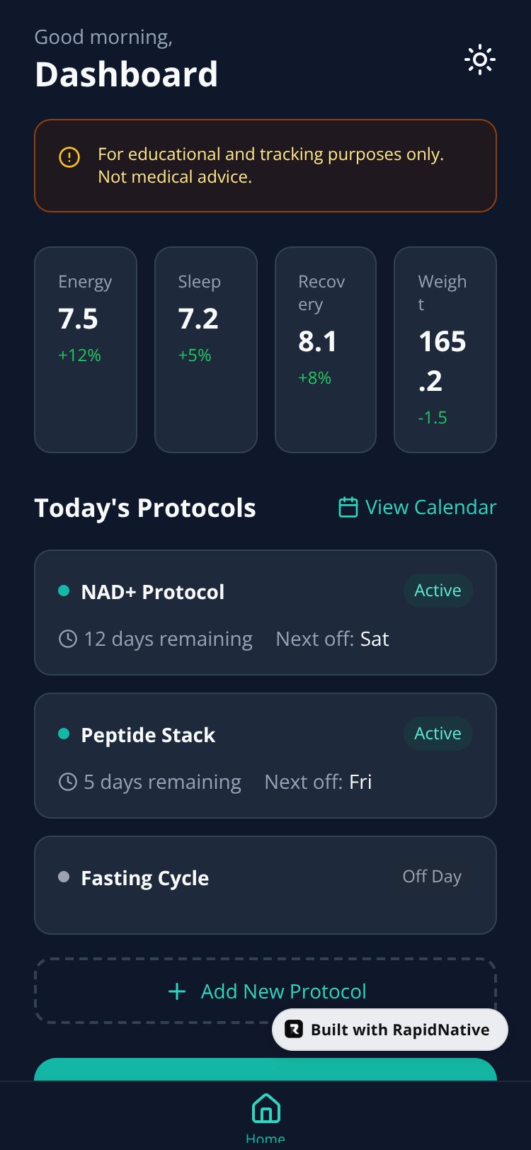 BioTrace screen 1