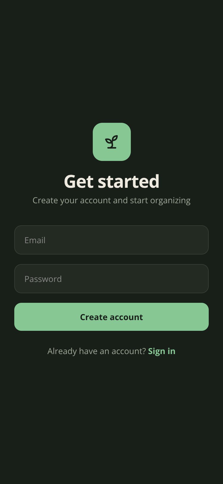 TaskBloom screen 2