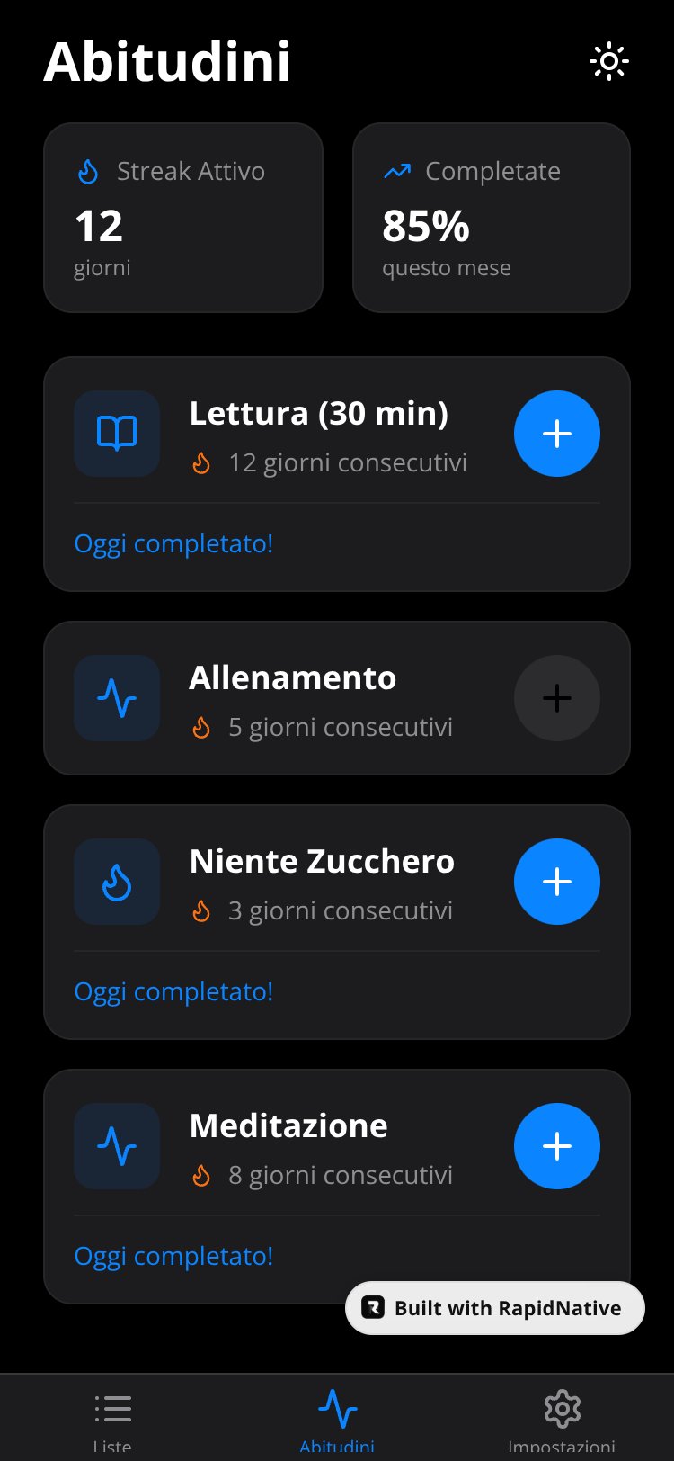 LifeTracker screen 1