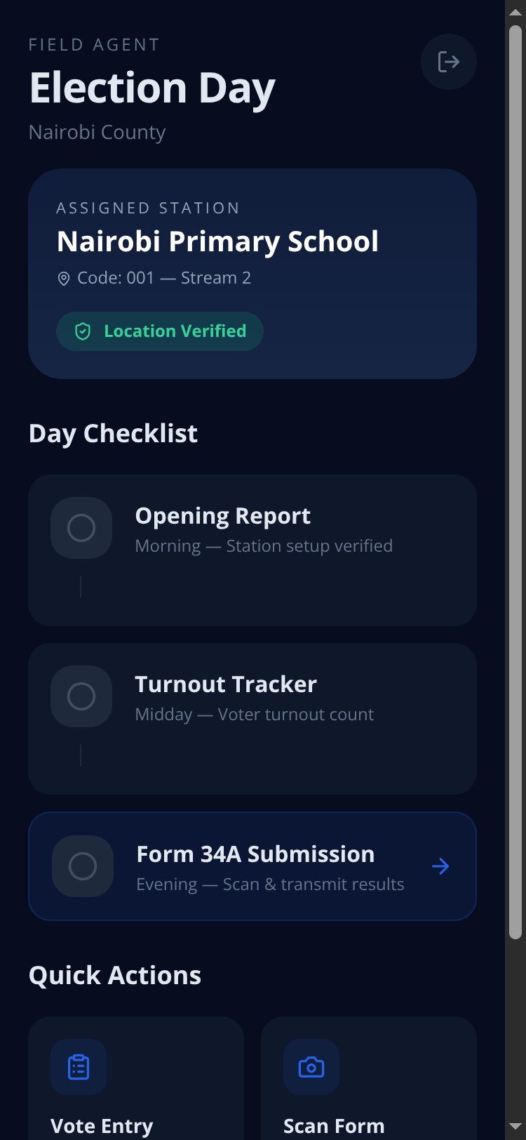 IEBC Agent Portal screen 1