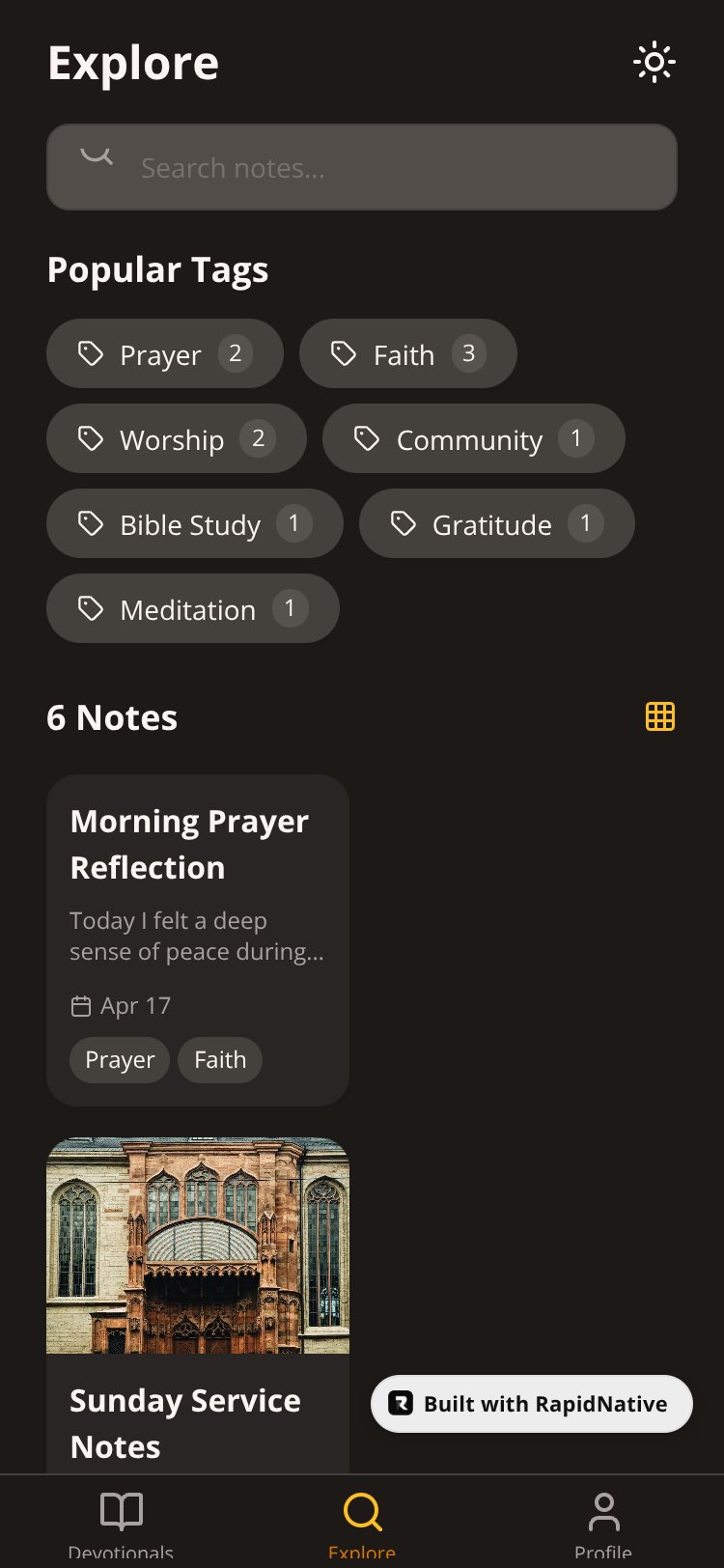 Church Devotional Notes screen 4