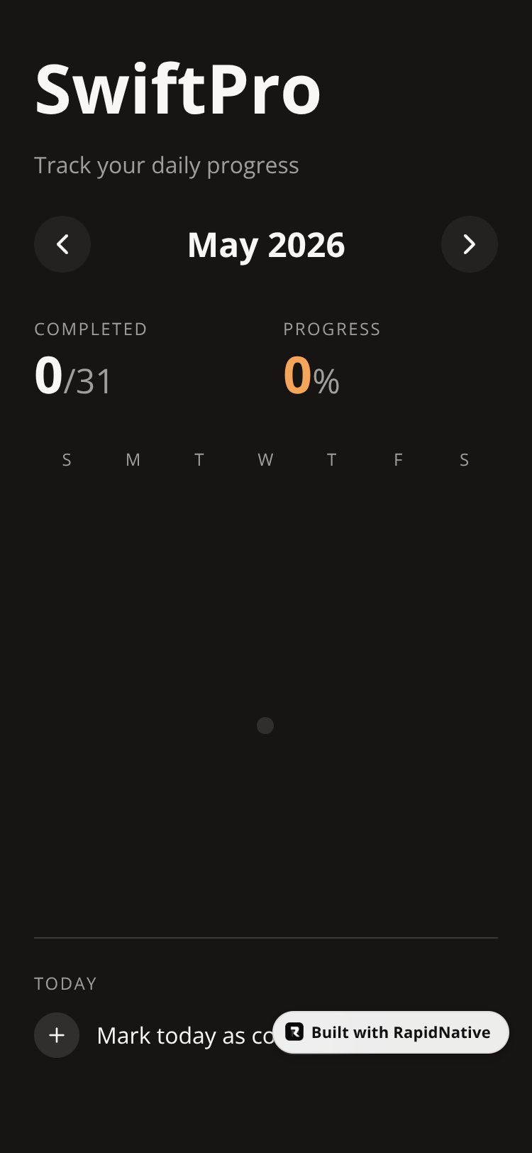 SwiftPro screen 1