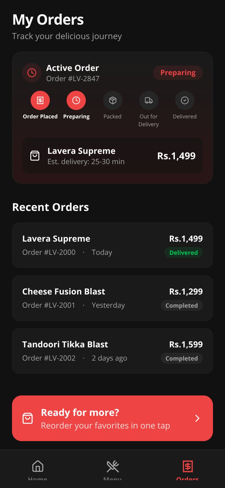 Lavera Pizza screen 3