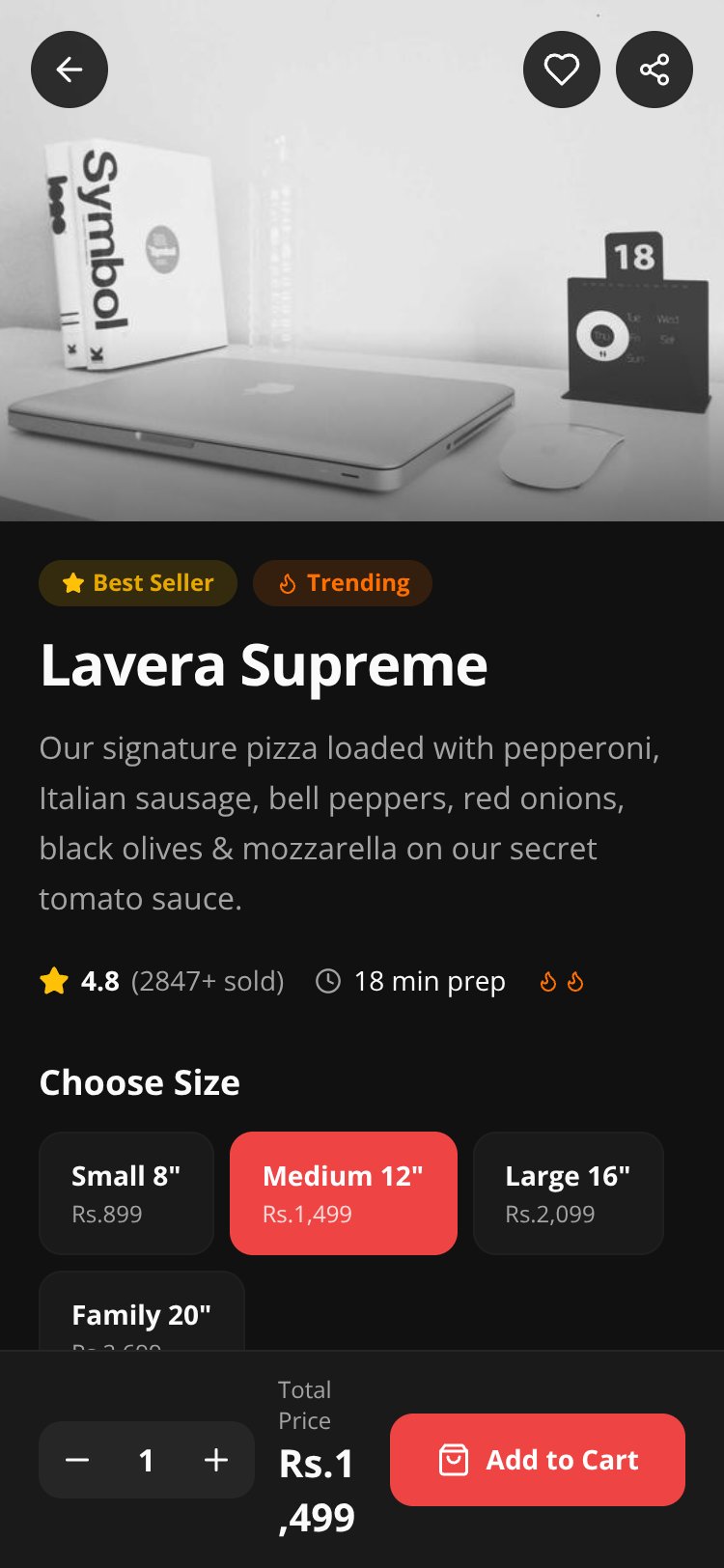 Lavera Pizza screen 4