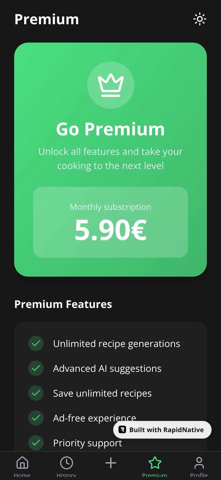 FridgeToDish screen 4