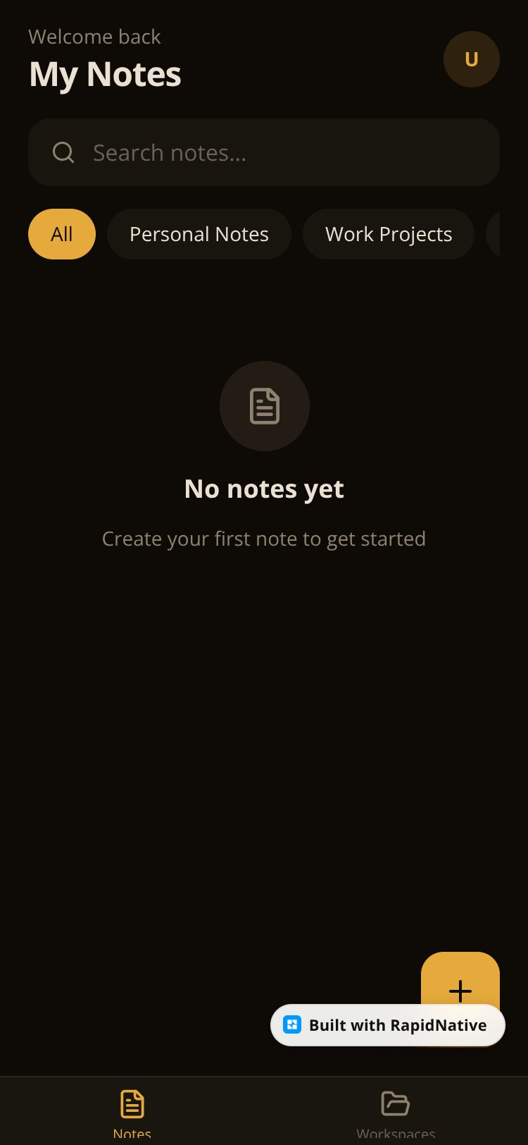 Quick Notes screen 2