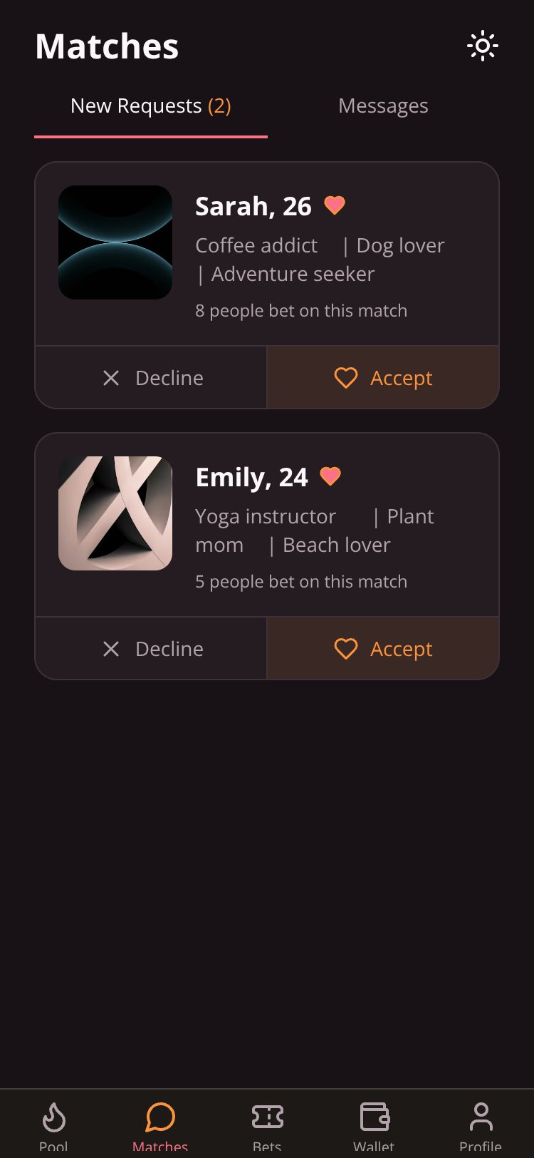 HeartPool screen 1