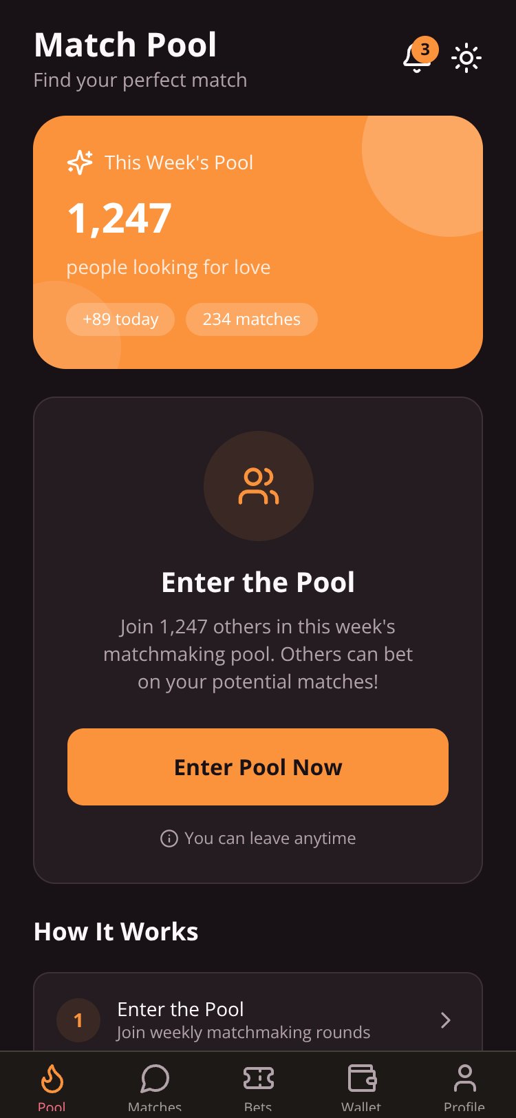 HeartPool screen 2