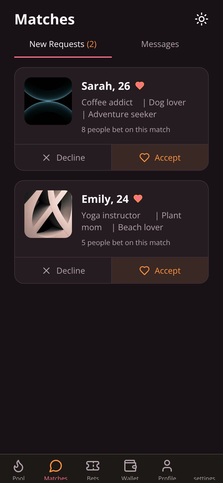 HeartPool screen 3