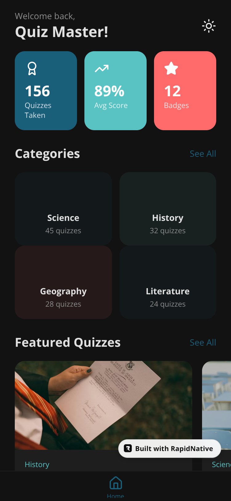 QuizMaster Pro screen 1