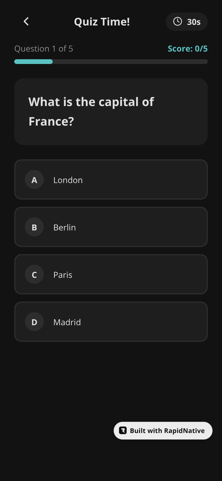 QuizMaster Pro screen 2