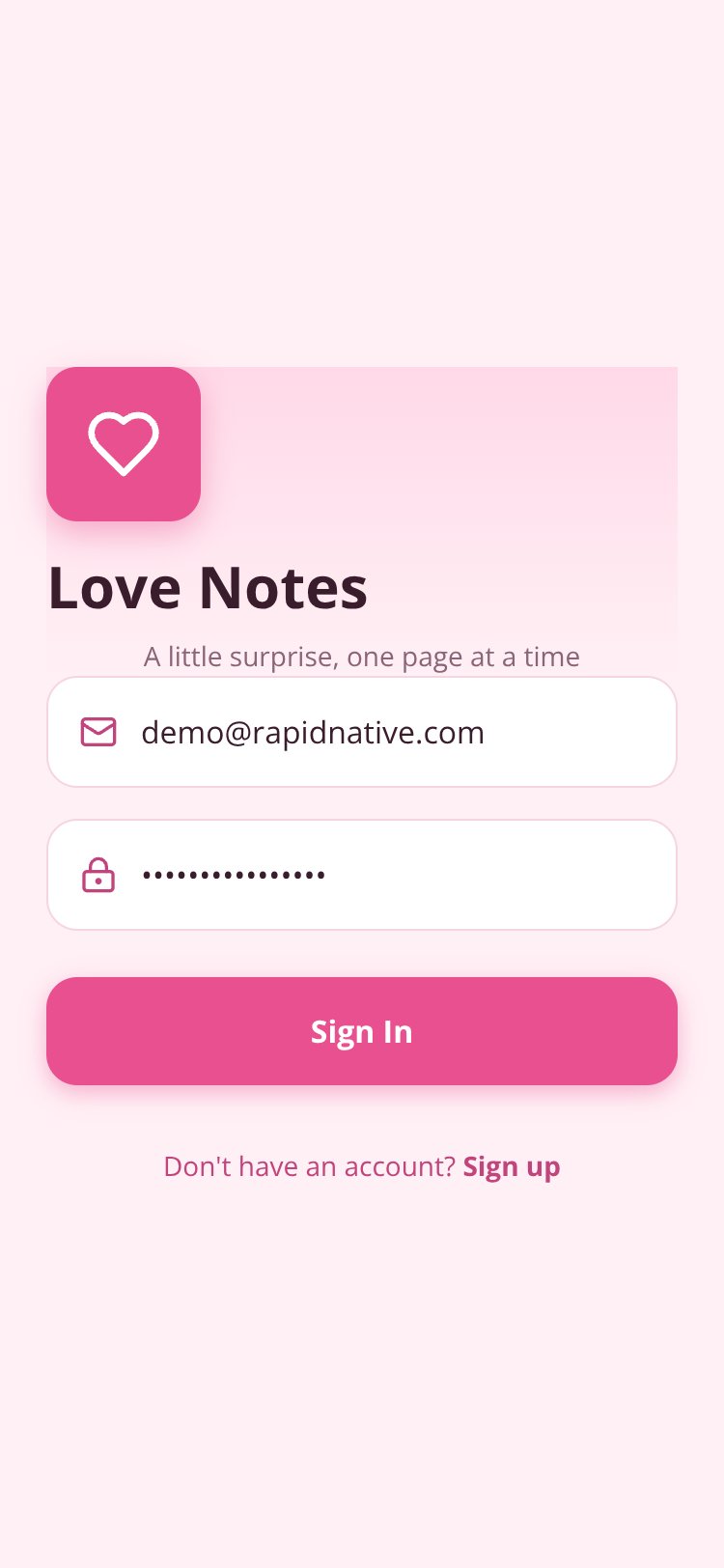 Love Notes screen 1