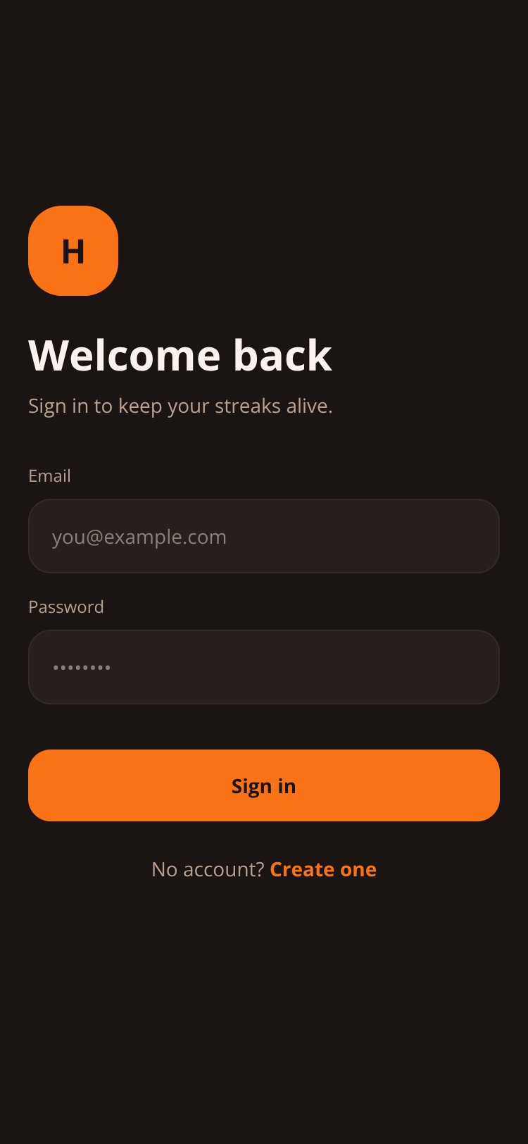 Streakly screen 1