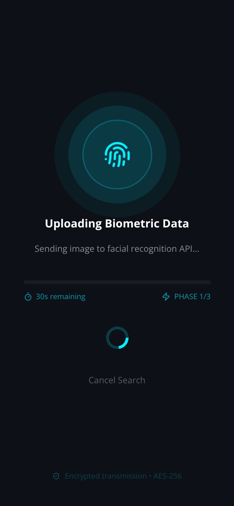 FaceSeek screen 2