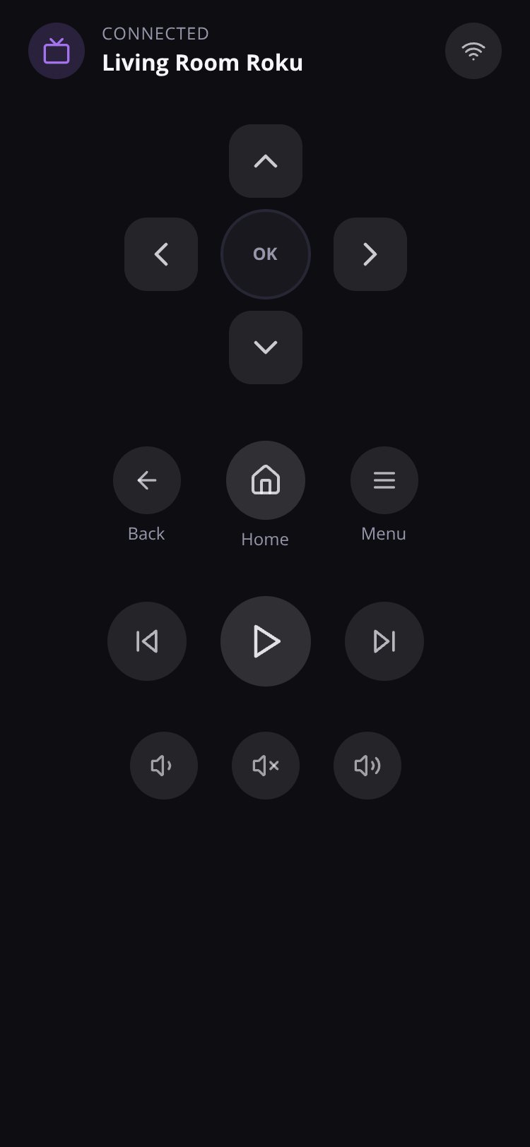 Roku Remote screen 1