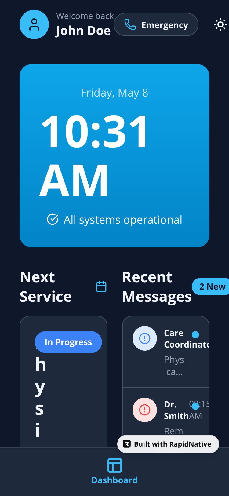 CareConnect Kiosk screen 1