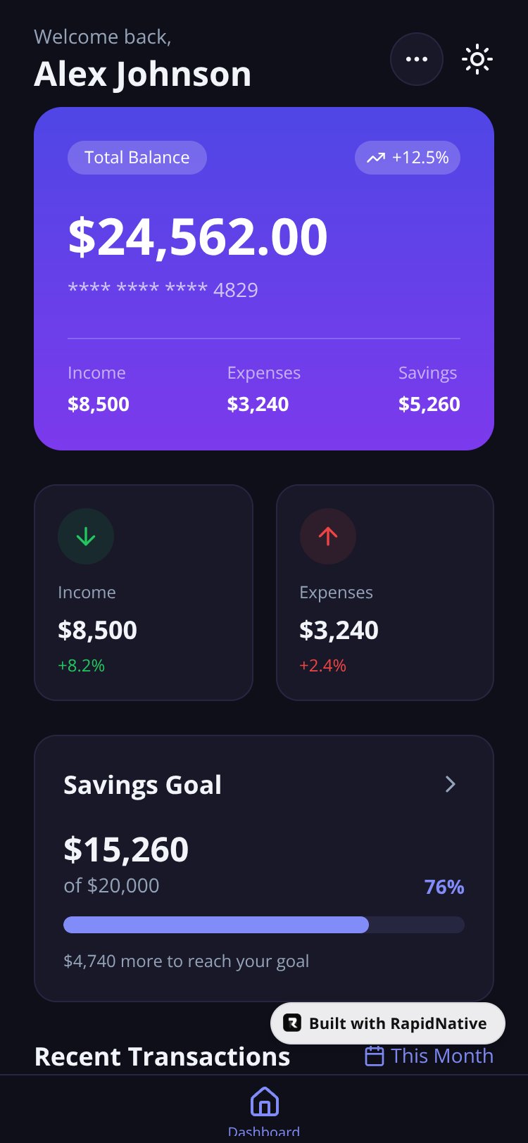 MoneyFlow screen 1