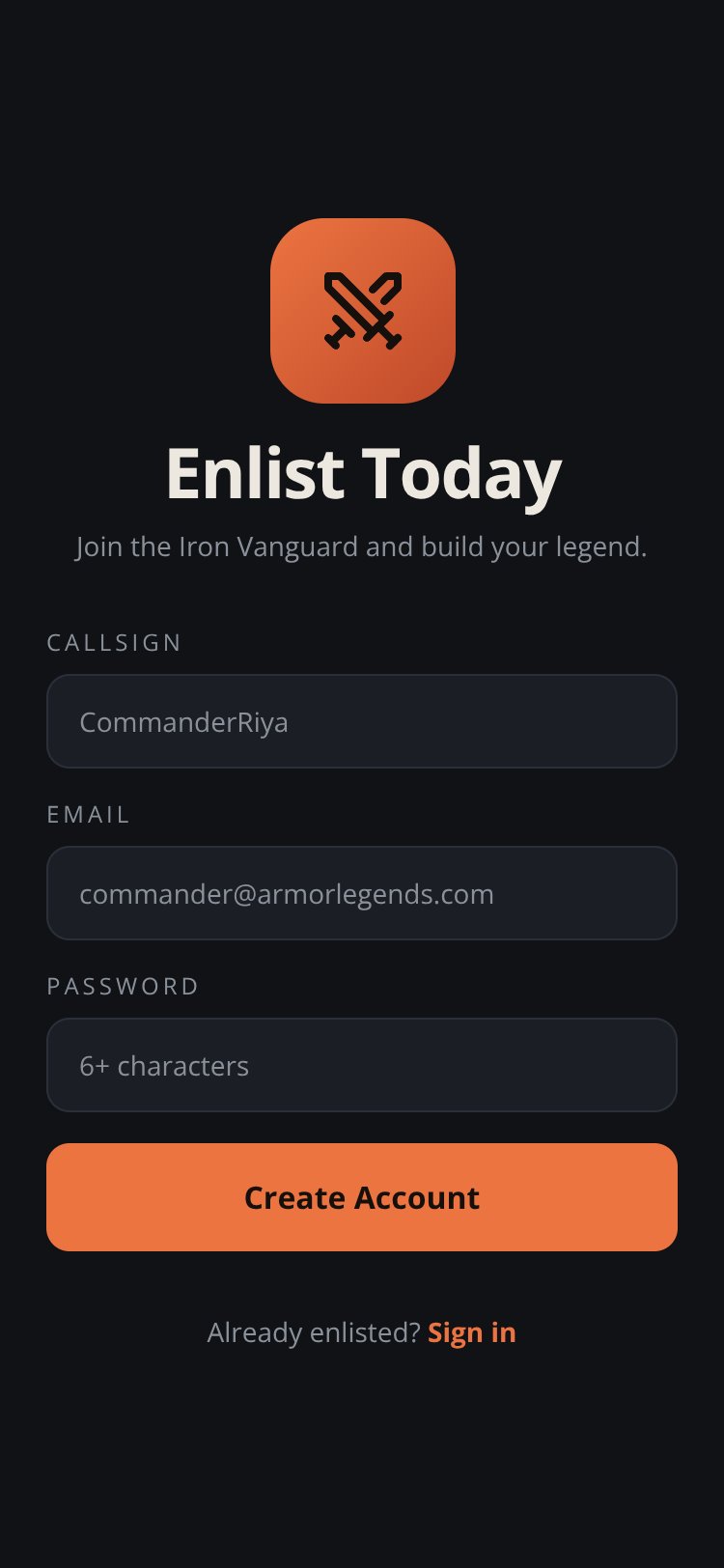 RapidNative App screen 2