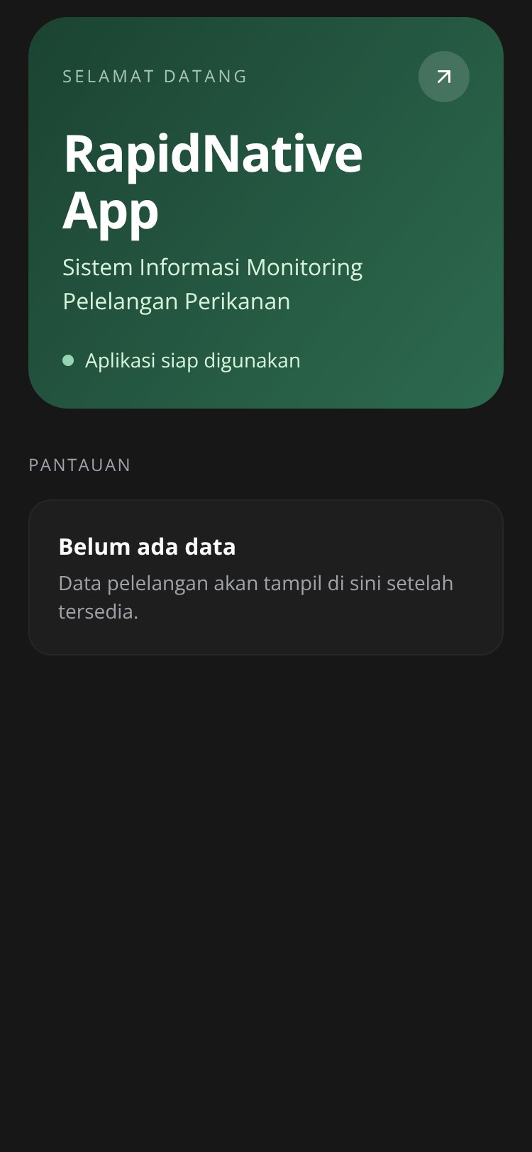 RapidNative App screen 1