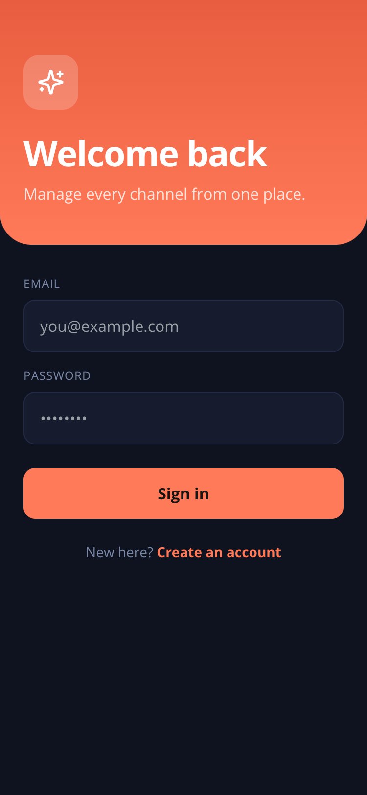 CreatorOS screen 1