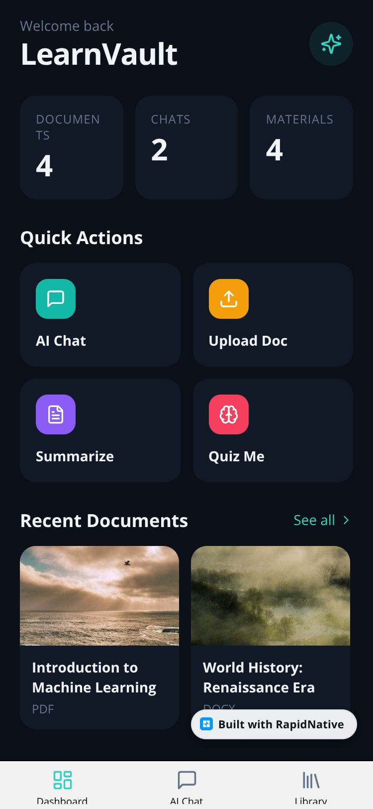 LearnVault screen 1