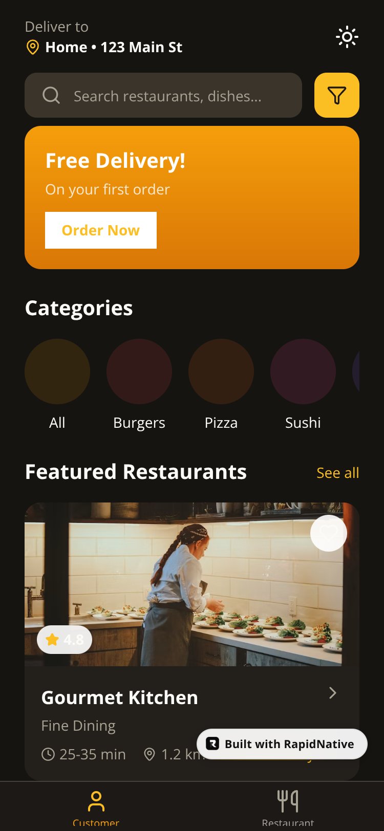 FoodHub screen 1