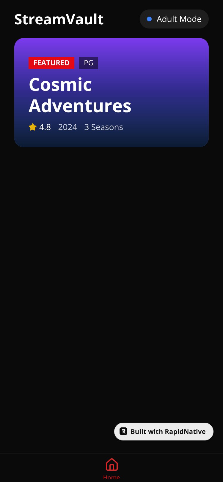 StreamVault screen 1