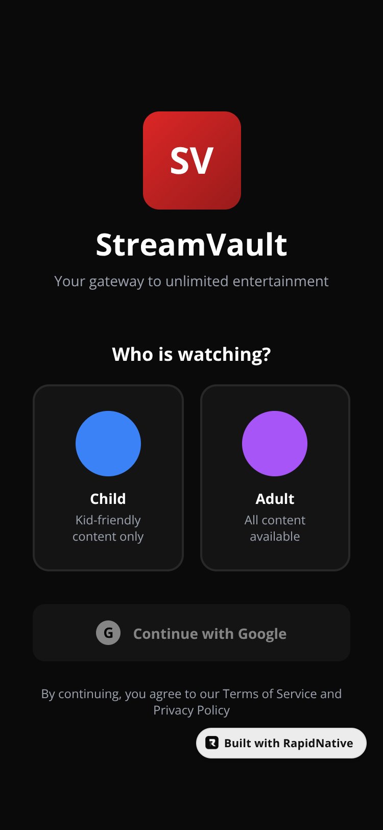 StreamVault screen 2