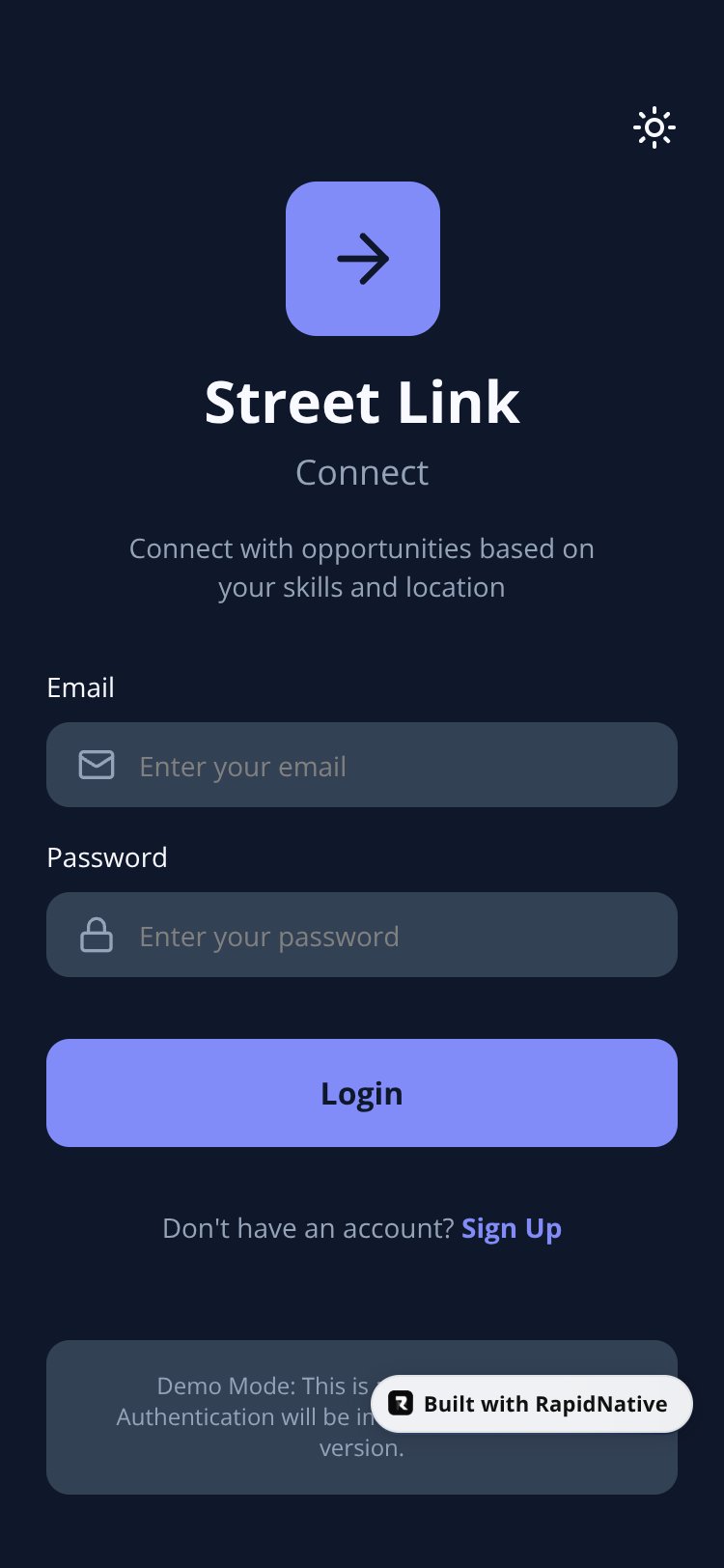 Street Link Connect screen 3