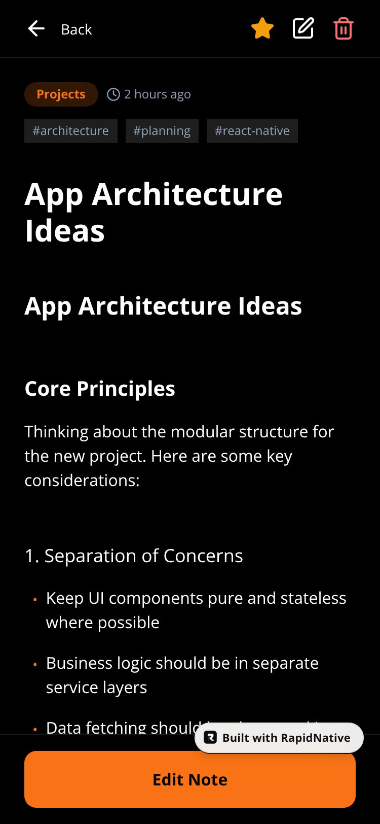 IdeaSync screen 2