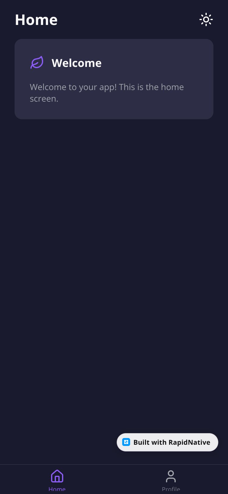 Mobile App screen 1