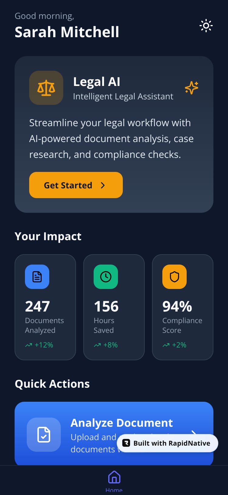Legal AI screen 1