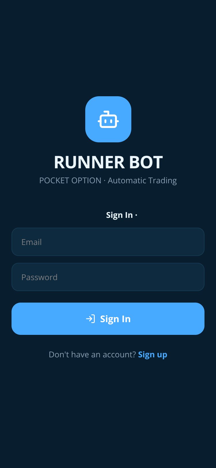 Runner Bot screen 1
