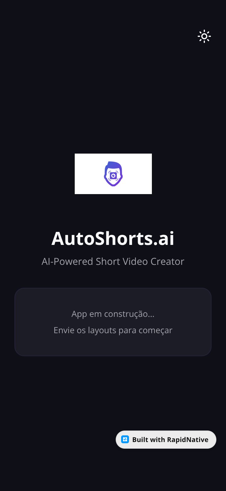 AutoShorts.ai screen 1