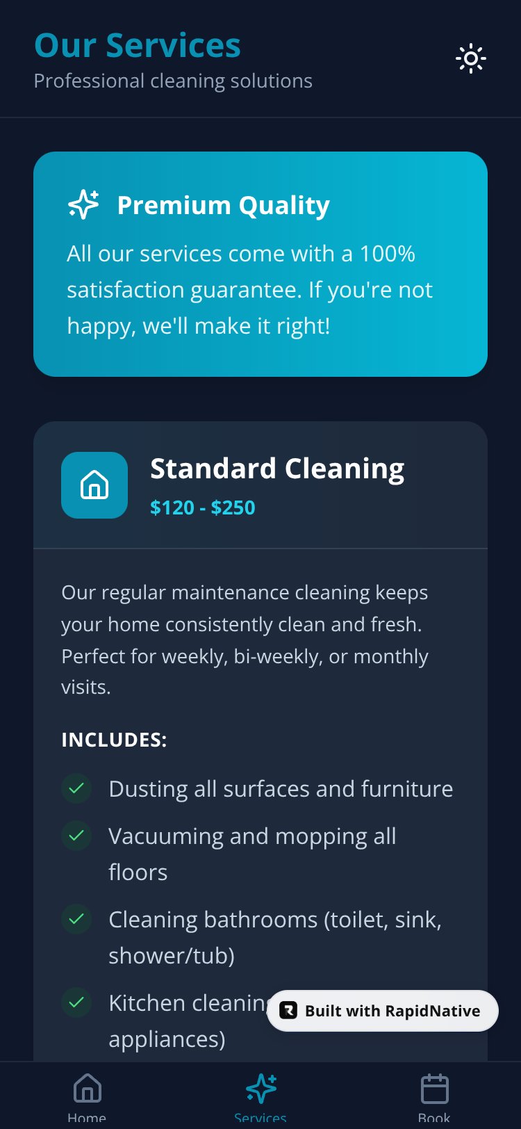 Yareli Cleaning Services screen 3
