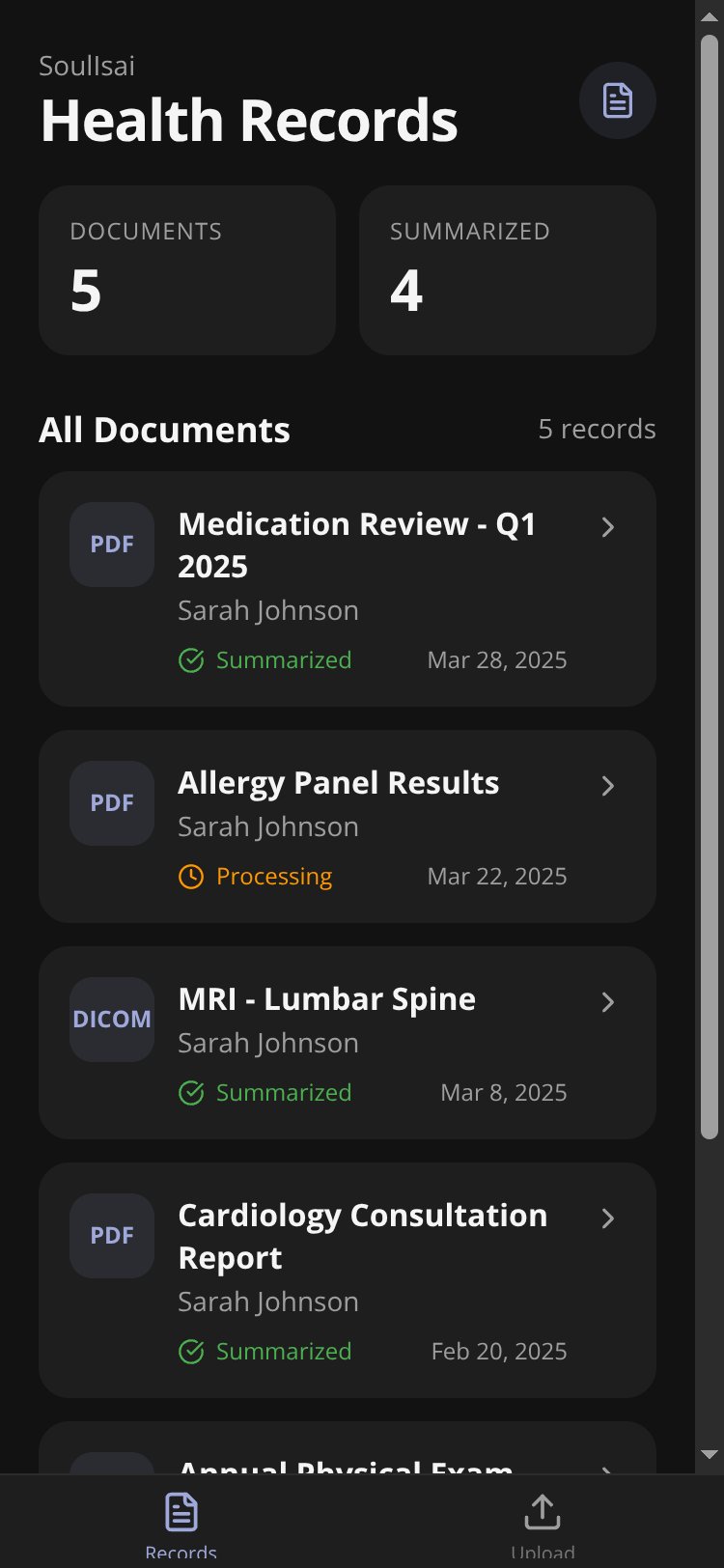 HealthVault screen 1