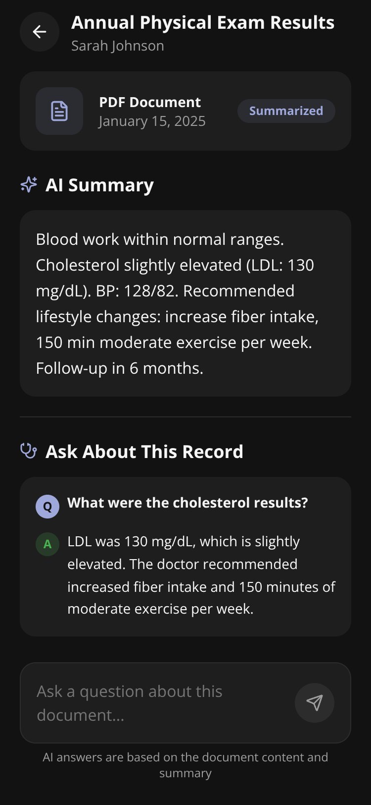 HealthVault screen 3