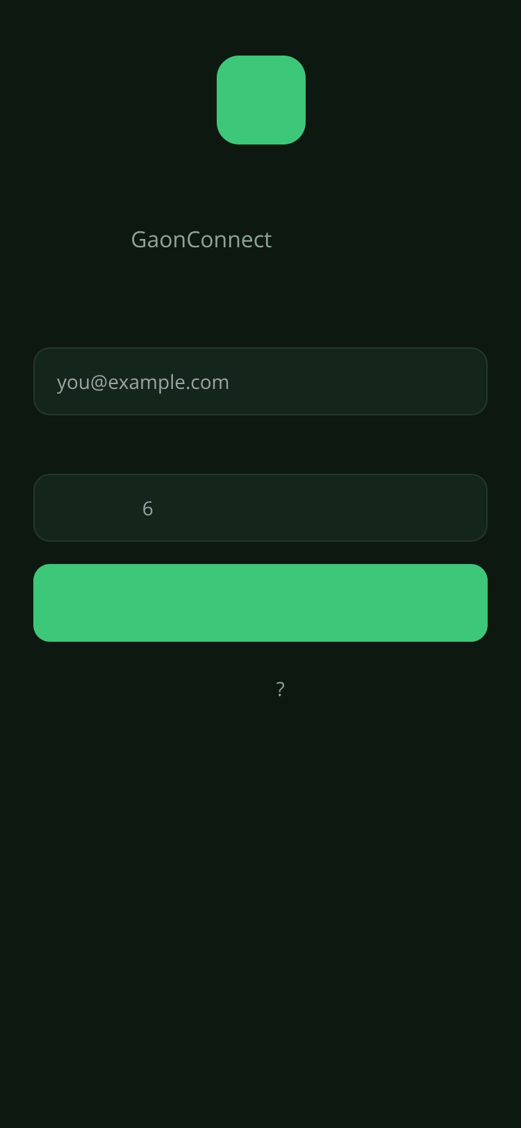 GaonConnect screen 1