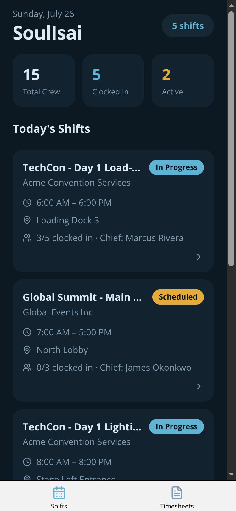 CrewShift screen 1