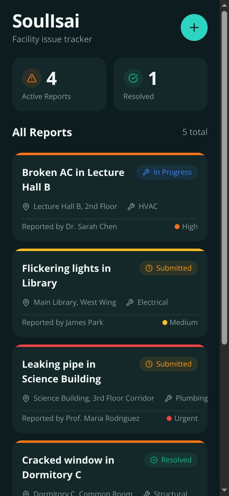 CampusFix screen 2