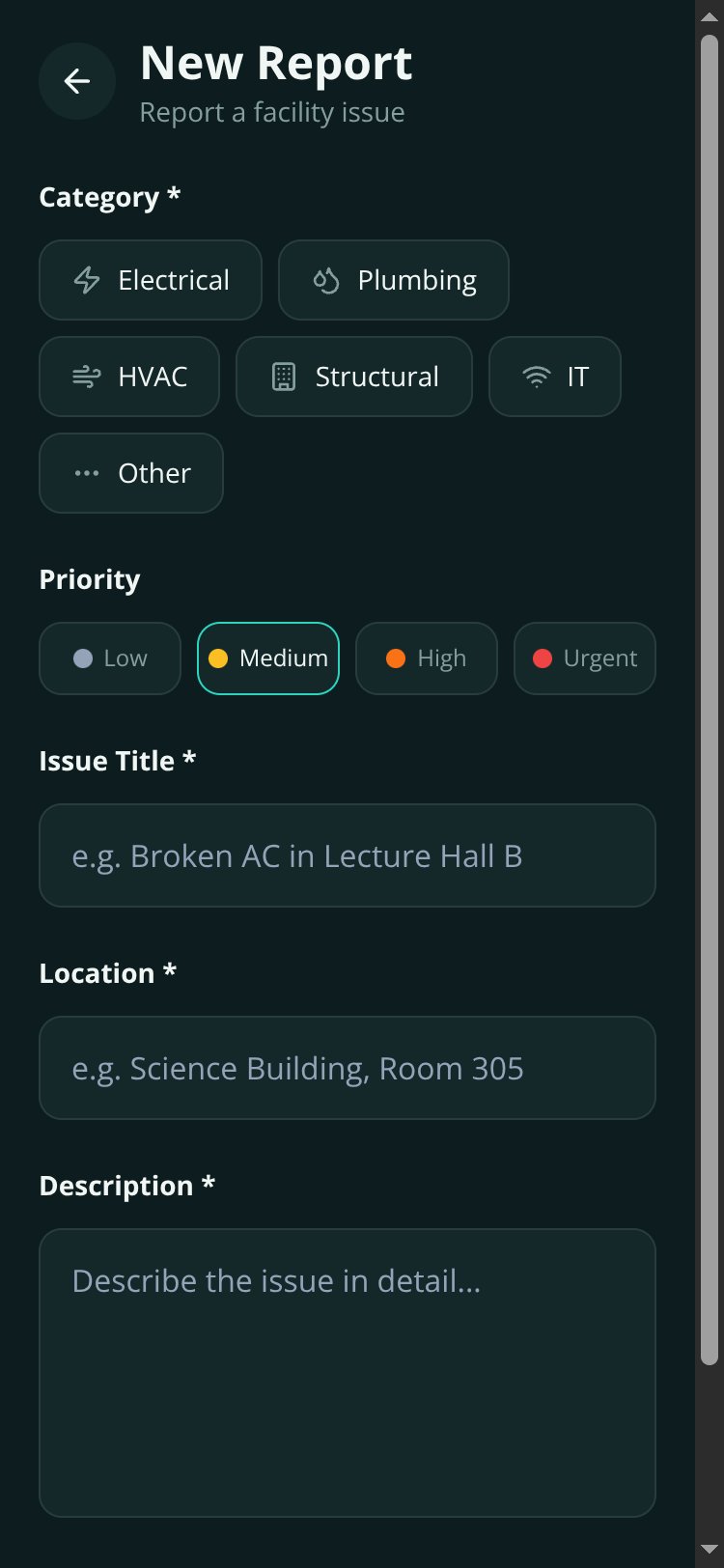 CampusFix screen 3
